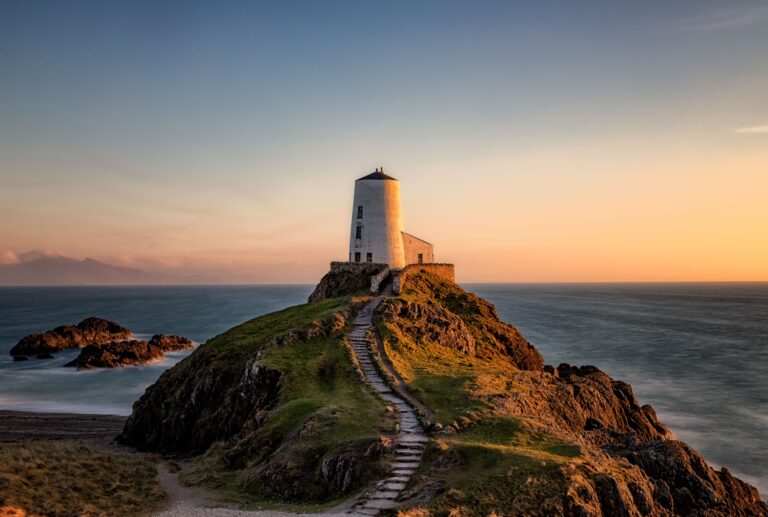beautiful view of llanddwyn lighthouse at sunset 2025 02 09 21 01 07 utc scaled