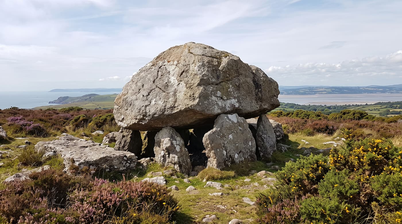 Arthur’s Stone Neolithic burial chamber on Cefn Bryn in the Gower Peninsula